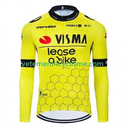Homme Maillot vélo Manches Longues Visma Lease A Bike 2024